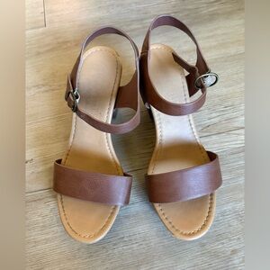 Coconuts by Matisse Tan Wedge Sandals